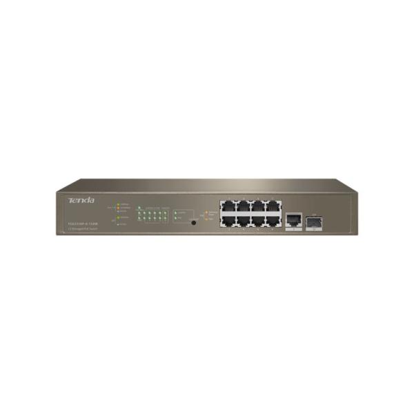 Tenda TEG5310P-8-150W - L3 riadený gigabitový PoE AT switch,  8x PoE AF/ AT 10/ 100/ 1000Mbps,  1xSFP 1Gbps 