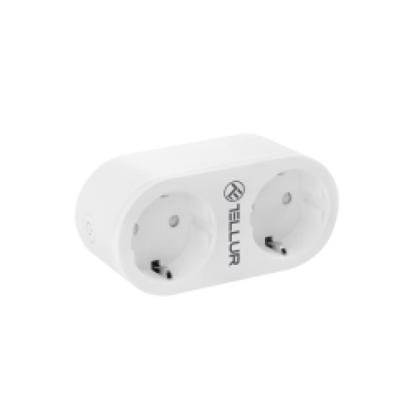 Tellur WiFi Smart AC Dual Plug, Duálna zásuvka, 16A, 2400W