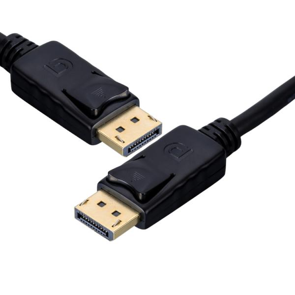 PremiumCord DisplayPort 1.4 přípojný kabel M/ M, zlacené konektory, 1m 