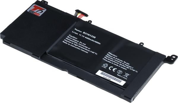 Batéria T6 Power Asus VivoBook S551L, R551L, K551L, V551L séria, 4400mAh, 49Wh, Li-pol, 3cell