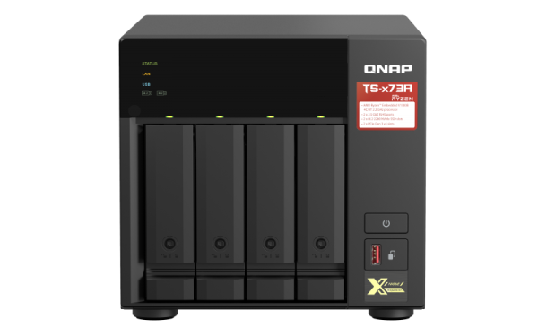 QNAP TS-473A-8G (Ryzen 2, 2GHz / 8GB RAM / 4x SATA / 2x M.2 NVMe slot / 2x 2, 5GbE / 2x PCIe / 4x USB)