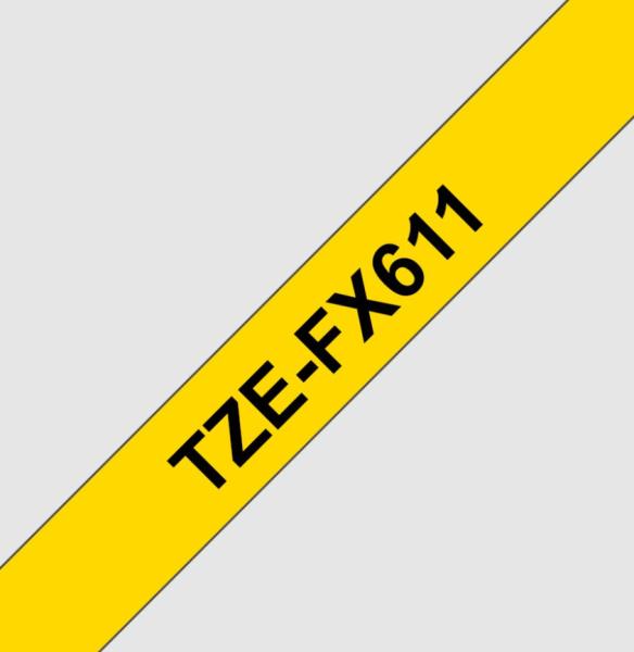 TZE-FX611, žlutá / černá, 6mm