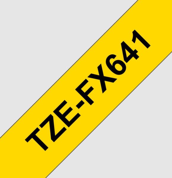 TZE-FX641, žlutá / černá, 18mm