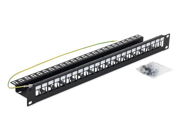 19" modulárny patch panel pre max.24 keystonov