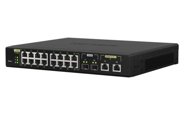QNAP řízený switch QSW-M2116P-2T2S (16x 2, 5GbE PoE+ RJ45 / 2x 10GbE RJ45 PoE++ / 2x 10GbE SFP+) 