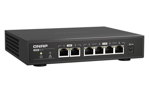 QNAP switch QSW-2104-2T (4x 2, 5GbE RJ45 a 2x 10GbE RJ45) 