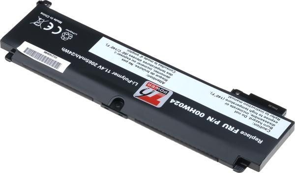 Batéria T6 Power pre Lenovo ThinkPad T460s, T470s, 2065mAh, 24Wh, 3cell, Li-Pol 