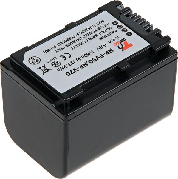 Batéria T6 Power Sony NP-FV70, 2060mAh, 14Wh, sivá 