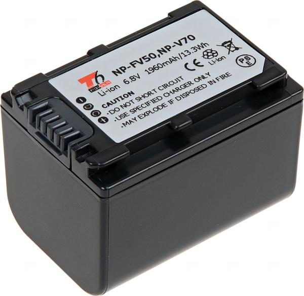Batéria T6 Power Sony NP-FV70, 2060mAh, 14Wh, sivá