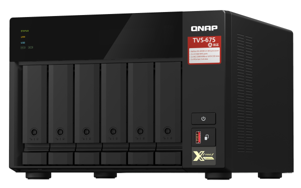 QNAP TVS-675-8G (8core 2, 5GHz / 8GB RAM / 6xSATA / 2xM.2 NVMe slot / 2xPCIe / 2x2, 5GbE / 1x HDMI 4K) 