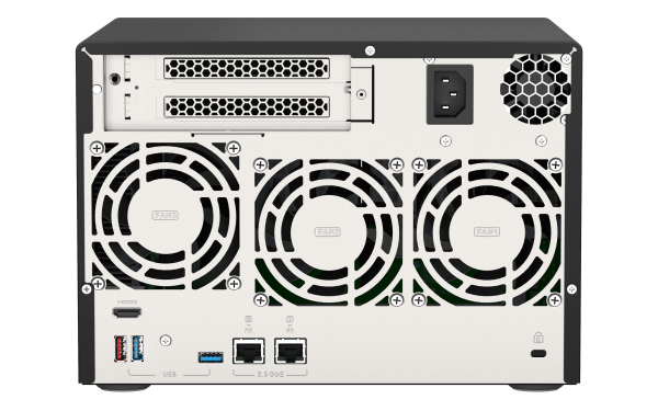 QNAP TVS-675-8G (8core 2, 5 GHz / 8GB RAM / 6xSATA / 2xM.2 NVMe slot / 2xPCIe / 2x2, 5GbE / 1x HDMI 4K) 