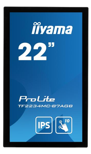22" iiyama TF2234MC-B7AGB: IPS, FullHD, capacitive, 10P, 350cd/ m2, VGA, HDMI, DP, IP65, čierny 