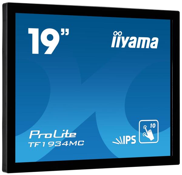 19" iiyama TF1934MC-B7X: IPS, 1280x1024, capacitive, 10P, 350cd/ m2, VGA, DP, HDMI, IP65, čierny 