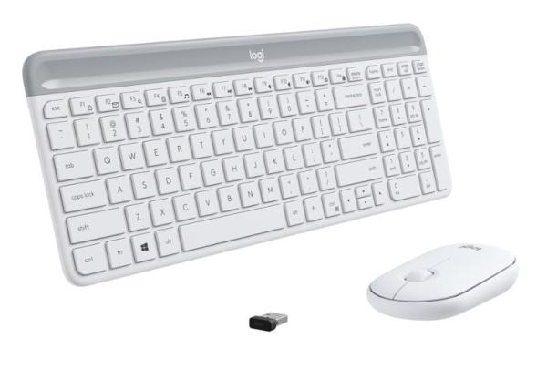 set Logitech slim Wireless MK470 - white, US 
