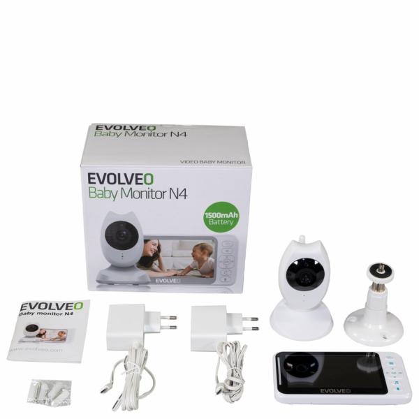 EVOLVEO Baby Monitor N4, detská video opatrovateľka 