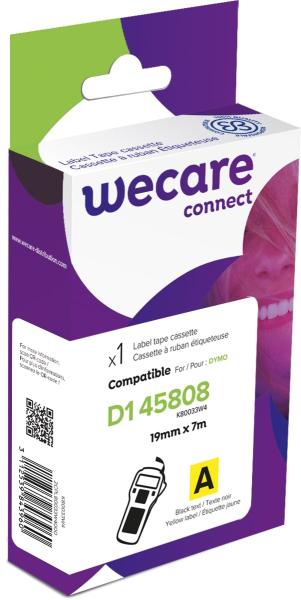 WECARE ARMOR páska kompatibilná s DYMO S0720880, Black/ Yellow, 19MM*7M