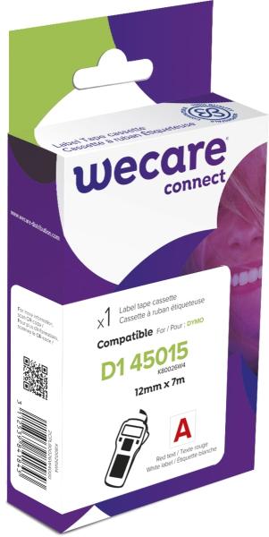 WECARE ARMOR páska kompatibilná s DYMO S0720550, Red/ White, 12MM*7M