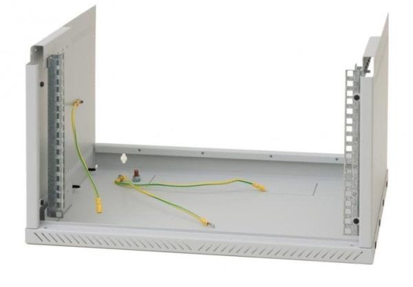 19"rozvádzač jednodiel.12U/ 400mm FLAT-PACK plech.dv. 