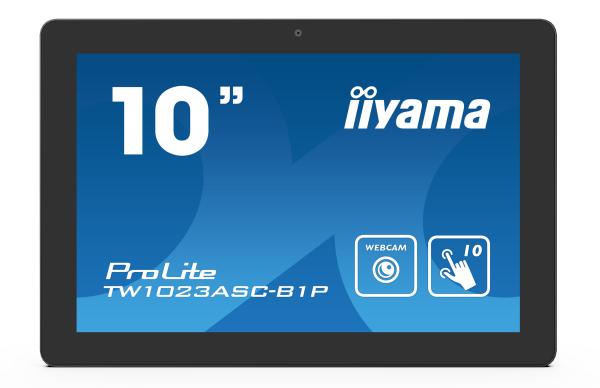 10" iiyama TW1023ASC-B1P, IPS, HD, capacitive, 10P, 450cd/ m2, mini HDMI, WiFi, Webcam, Android 8.1