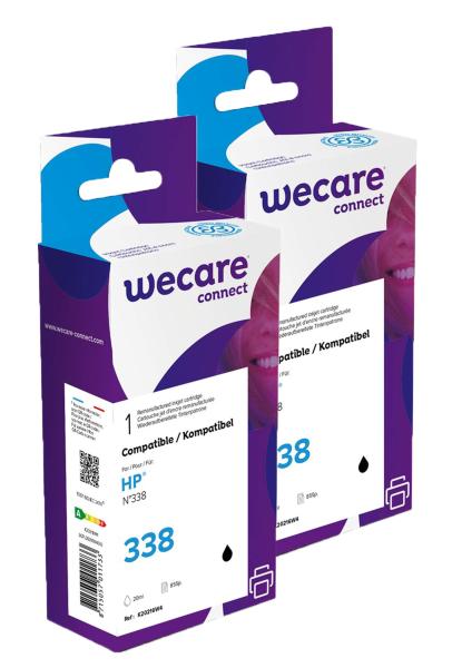 WECARE ARMOR sada ink kompatibilná s HP C8765EE, 2x20ml, čierna/ black