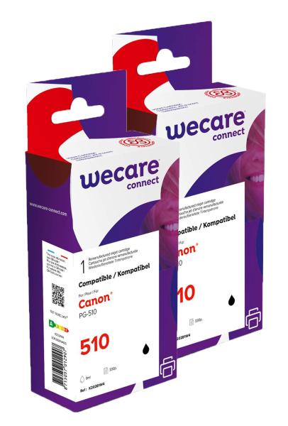 WECARE ARMOR sada ink kompatibilná s CANON PG-510, 2x9ml, čierna/ black