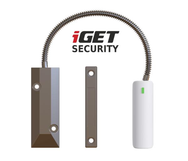 iGET SECURITY EP21 - senzor na železné dvere/ okná/ vráta pre alarm M5, výdrž batérie až 5 rokov