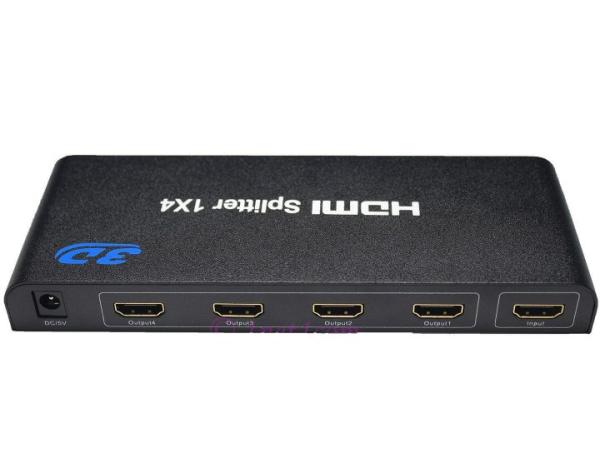 HDMI 1.4a splitter 1-4 portov kovový, 3D, FullHD