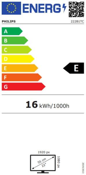 22" LED Philips 222B1TC - FHD, IPS, touch 