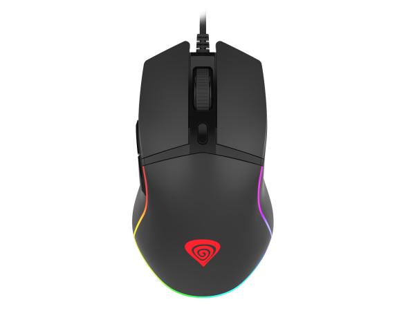 Genesis herná optická myš KRYPTON 220/ RGB/ 6400 DPI/ Herná/ Optická/ Drôtová USB/ Čierna