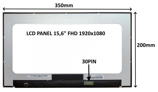 LCD PANEL 15, 6" FHD 1920x1080 30PIN MATNÝ IPS / BEZ ÚCHYTŮ