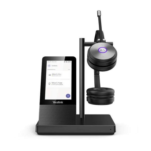 Yealink WH66 Dual DECT základňa s dotykovým LCD a náhlavnou súpravou na obe uši pre Teams 