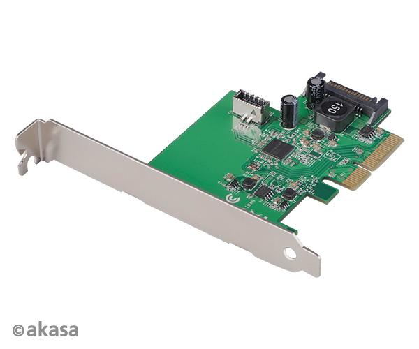 AKASA PCIe karta USB 3.2 Gen 2 interný konektor 