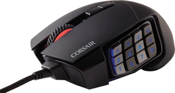 CORSAIR Scimitar Elite/ Herná/ Optická/ Pre pravákov/ 18 000 DPI/ Drôtová USB/ Čierna 