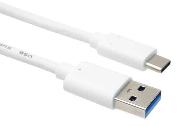 PremiumCord kábel USB-C - USB 3.0 A (USB 3.2 generation 2, 3A, 10Gbit/ s) 0, 5m biela 