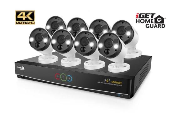 iGET HGNVK164908 - Kamerový UltraHD 4K PoE set, 16CH NVR + 8x IP 4K kamera, zvuk, SMART W/ M/ Andr/ iOS