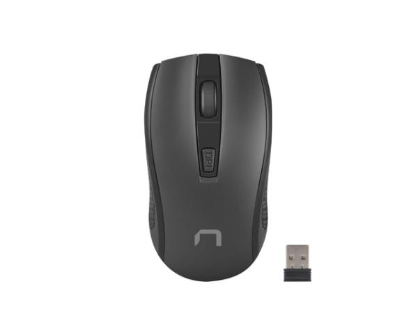 Natec optická myš JAY 2/ 1600 DPI/ Kancelárska/ Optická/ 1 600 DPI/ Bezdrôtová USB/ Čierna