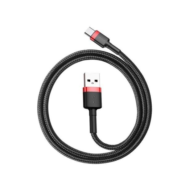 Baseus CATKLF-B91 Cafule Kábel USB-C 3A 1m Red/ Black 