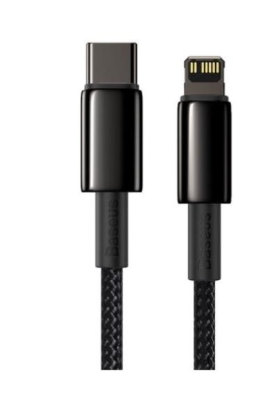 Baseus CATLWJ-01 Tungsten Gold Fast Charge Kabel USB-C to Lightning 20W 1m Black 