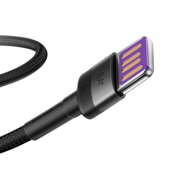 Baseus CATKLF-PG1 Cafule Quick Charging Dátový Kábel USB Double Sided to USB 40W 1m Gray/ Black 