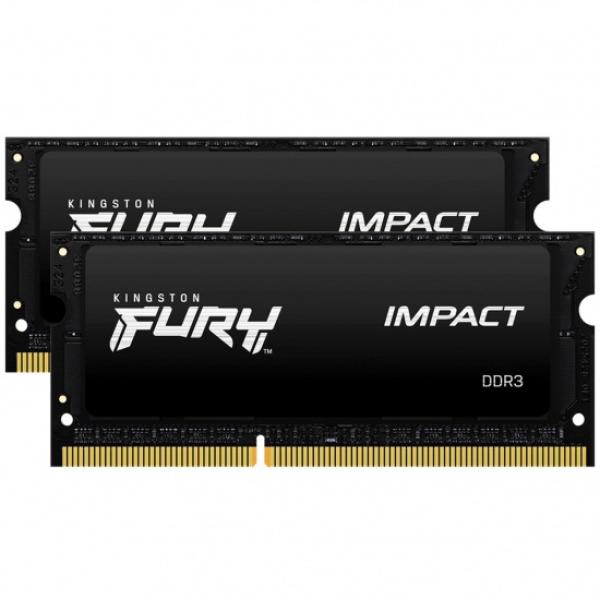 Kingston FURY Impact/ SO-DIMM DDR3L/ 8GB/ 1866MHz/ CL11/ 2x4GB/ Black