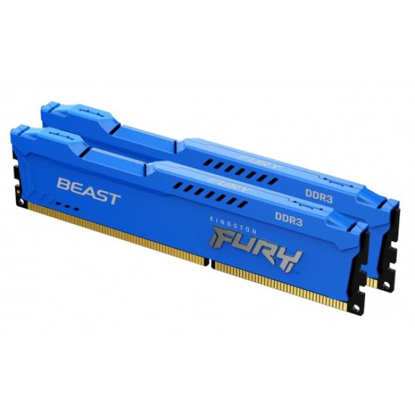 Kingston FURY Beast/ DDR3/ 8GB/ 1600MHz/ CL10/ 2x4GB/ Blue