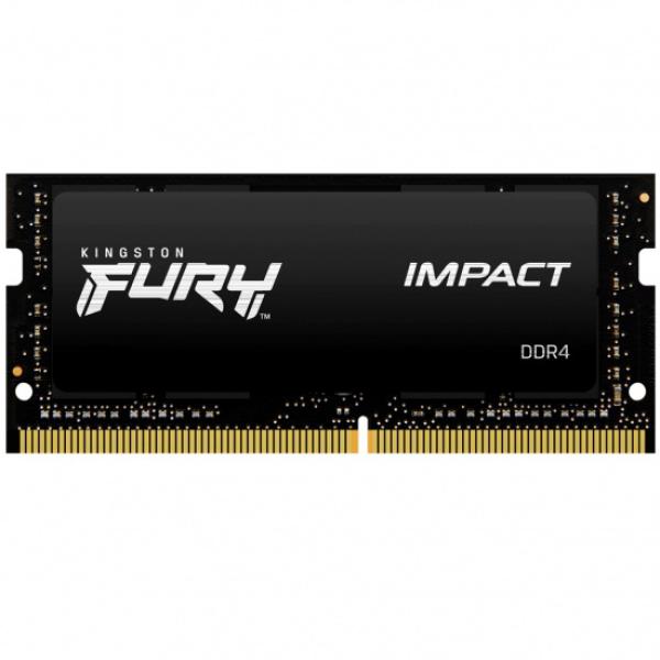 Kingston FURY Impact/ SO-DIMM DDR4/ 32GB/ 2666MHz/ CL16/ 1x32GB/ Black