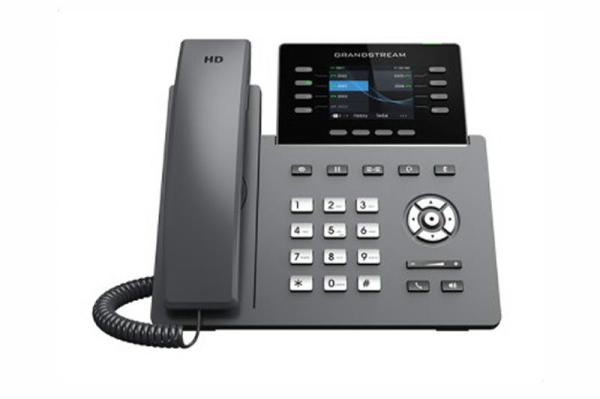 Grandstream GRP2624 SIP telefón, 2.8" TFT bar. displej, 12 SIP účty, 4 pr. hr., 2x1Gb, WiFi, BT