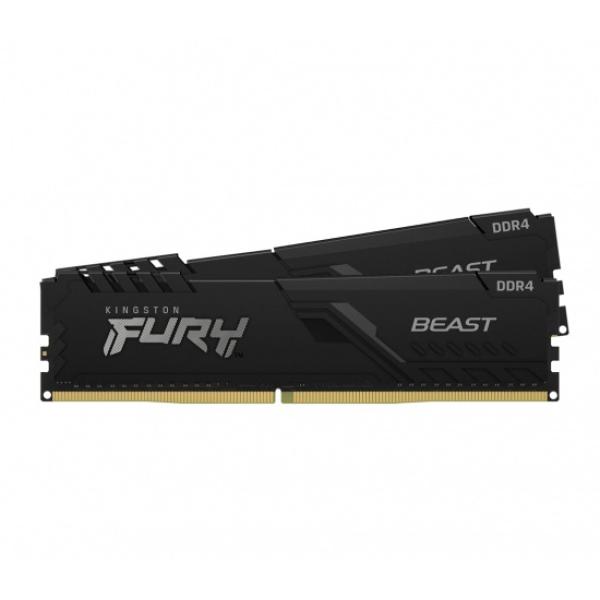 Kingston FURY Beast/ DDR4/ 32GB/ 2666MHz/ CL16/ 2x16GB/ Black