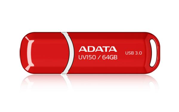 ADATA UV150/ 64GB/ 100MBps/ USB 3.0/ USB-A/ Červená