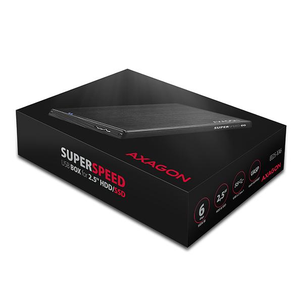 AXAGON EE25-XA6, USB 3.2 Gen 1 - SATA 6G, 2.5" externý ALINE box 