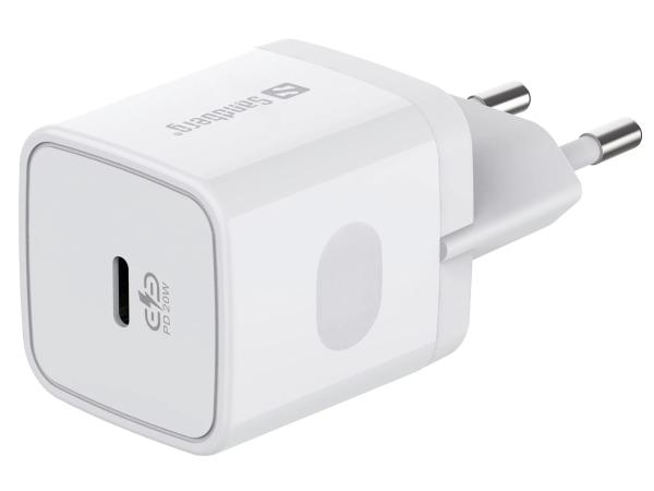 Sandberg USB-C AC Charger PD20W, biela