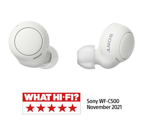 Sony True Wireless WF-C500, bílá