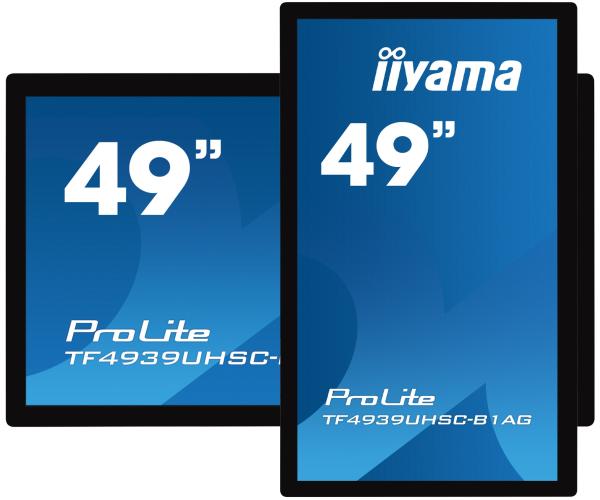 49" iiyama TF4939UHSC-B1AG: IPS, 4K, capacitive, 15P, 500cd/ m2, VGA, HDMI, DP, 24/ 7, IP54, černý 