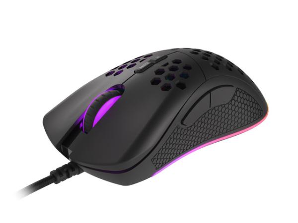 Genesis herná optická myš KRYPTON 555/ RGB/ 8000 DPI/ Herná/ Optická/ 8 000 DPI/ Drôtová USB/ Čierna 